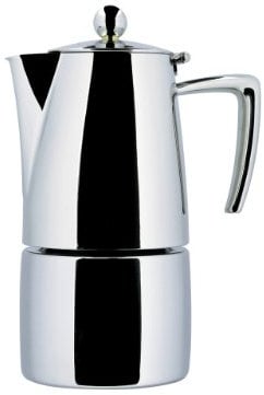 ILSA Caffettiera Espresso Slancio, Induzione, Lucida, Acciaio Inox 18/10, Tazza 1, cl 10