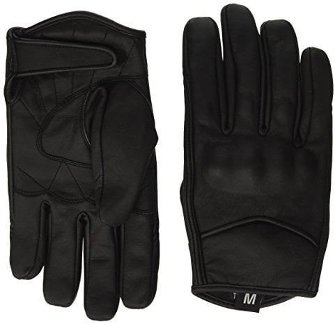 Bikers Gear Australia New Short Winter Harley Style Cruiser Soft Leather Gloves with a Thermal Hipora Waterproof Lining
