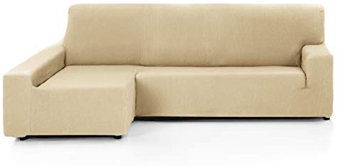 Martina Home - Elastischer Sofabezug, Modell Túnez, Eckteil Links, Stoff, Beige, 3-Sitzer, BRAZO IZQUIERDO (visto de frente) 240 cm a 280 cm