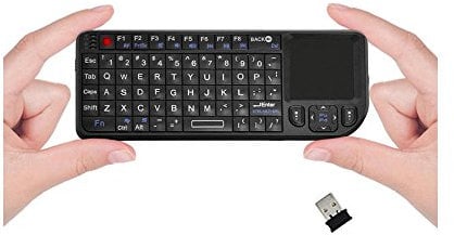 Rii K01X1 Classic Wireless Keyboard with Touchpad 2.4 GHz Mini Wireless Keyboard with Mouse Touchpad Remote Control KODI XMBC Remote