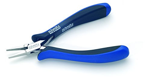 schmitz ESD pince à becs plat pour la technique SMD 130mm becs courtes, très fine, étagé et lisse 4225 HS 22