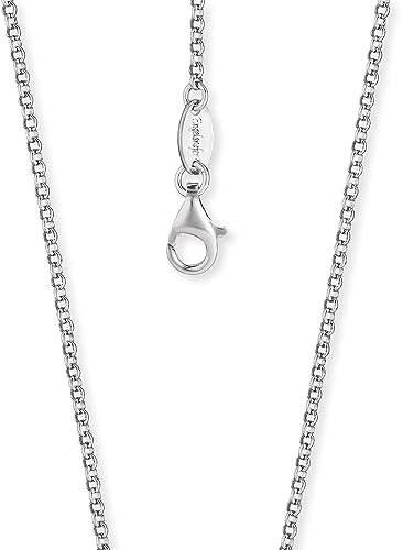 Engelsrufer Damen Halskette Erbskette aus 925er-Sterlingsilber, Stärke 2,1 mm, Länge 45cm, Karabinerverschluss, nickelfrei, ERN-45-E