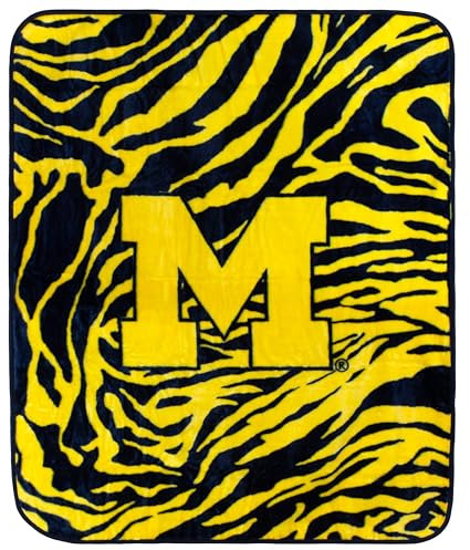College Covers Kleiner Überwurf Weiche Überwurfdecke, Polyester, Michigan Wolverines, 50 x 60