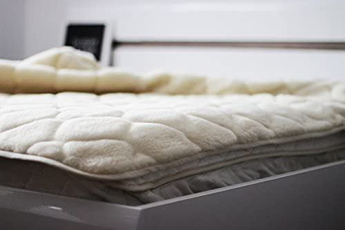 Caro 100% australischer Merinowolle Wende Matratzenauflage Wolle Cashmere Wärmeunterbett, 180/200 cm