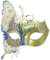 Mysteriöse venezianische Schmetterlingsmaske für Halloween, Party, Abend, Abschlussball, Ball, Maske, Bar-Kostüm, Zubehör, Blau-2, Medium