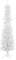 The Christmas Workshop 70710 6ft Artificial Christmas Tree/White Slimline Pre-Lit Tree with 110 LEDs and 560 Tips/Metal Stand Included