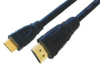 Consoletronic Mini HDMI Type C Male Plug to HDMI Male Cable Lead GOLD 5m