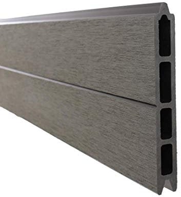 bambus-discount.com Einzelbrett für WPC Sichtschutzzaun anthrazit mit 15 x 2 x 178cm - Einzelprofil Brett WPC-Profil