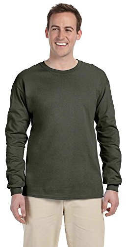 Gildan Men's Ultra Long Sleeve Rib-Knit Cuffs T-Shirt