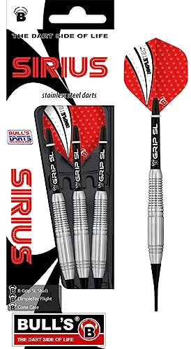 Bull's Erwachsene Sirius Soft Dart 18g, Silber