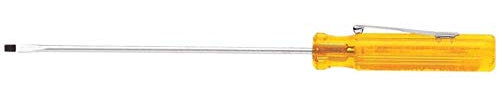Klein Tools A130-3 Flat Head Screwdriver, 1/8-Inch Cabinet Tip with Pocket Clip, 3-Inch Shaft, Made in USA