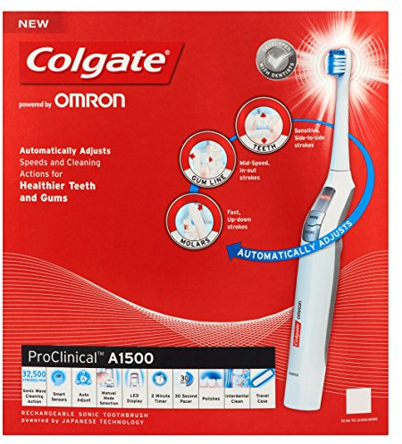 Colgate A1500 ProClinical Rechargeable Electric Toothbrush - White