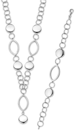Orphelia Damen-Schmuckset Pure Collection 925 Sterlingsilber Kette 43 cm Armband 19 cm SET-016