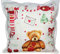 Hossner KISSENHÜLLE 40 x 40 cm Weihnachten Teddybär Sofakissen Kissenbezug Leinenoptik Cushion Case (Bär Tanne Socke)