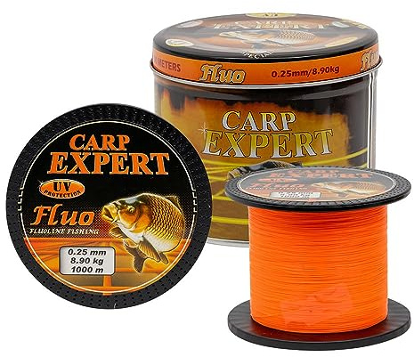 ENERGOFISH Angelnschnur LINE CARP EXPERT UV Fluo ORANGE 0.30 mm 1000 m, Black, 1, 30114830