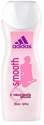 2 X 250ML ADIDAS SMOOTH SHOWER MILK MICRO PEARLS HYDRATING EXFOLIATING FOR WOMEN