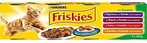 Friskies Mahlzeiten für Erwachsene Katzen Volumen & Saveur wählbar 4x400g (Verpackung kann variieren)