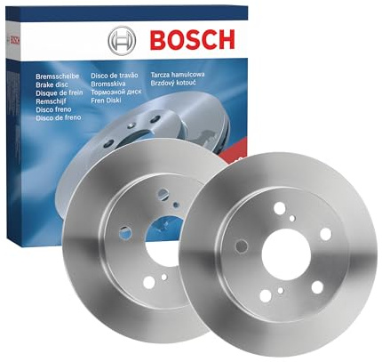 Bosch BD1310 Brake Disc Set - 259 mm Solid Discs - Rear Axle - ECE-R90 Certified - Reliable Braking, Stable Performance, Corrosion Protection - 1 Set of 2 Discs