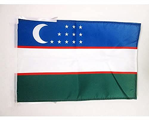 AZ FLAG Usbekistan Flagge 100D Polyester mit Kordeln, 45 cm x 30 cm