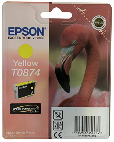 Epson T0874 Tintenpatrone Flamingo, Singlepack gelb