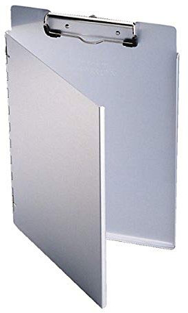 Durable Aluminium Klemmbrett A4L, silber, mit Klemmfeder - 230 x 325 x 9 mm, 339123