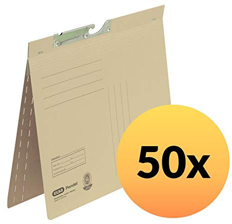 ELBA Pendelhefter, 50er Karton, Manila-Karton, chamois