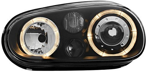 AUTO-STYLE Satz Scheinwerfer kompatibel mit Volkswagen Golf IV 1998-2003 - Schwarz - inkl. Standlichtringen