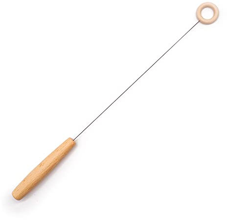 Bacchetta da utilizzare con una mano sola, tensore, anello in legno, 43 cm, con tubo per il trasporto e istruzioni incluse (lingua italiana non garantita)
