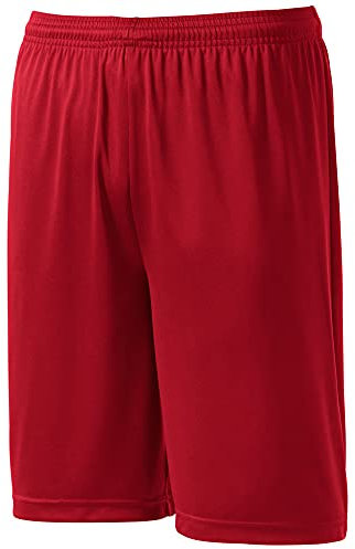 Joe's USA Basketball-Shorts f r Herren oder Jugendliche, feuchtigkeitstransportierende Shorts, Gr e XS Erwachsene, Gr e 4XL - Rot - Jugend Small