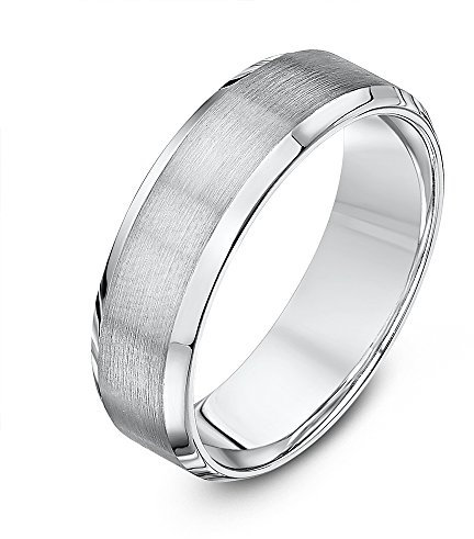 Theia Ehering Palladium 950 - massiv, matt und poliert, 6mm - Größe 65 (20.7)