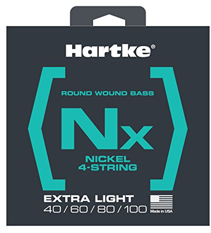 Hartke HSBNX440 NX Nickel Bass Guitar Strings, Extra Light 4-String