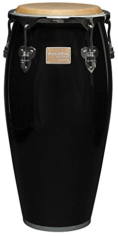 Tycoon Percussion 12.5 Tumba, 30 Tall Siam Oak Shell, Water Buffalo Head, Chrome Deluxe Rims, 3/8 Tuning Lugs, High-Gloss Finish, Includes Stand & Accessories, Master Classic Series, Black