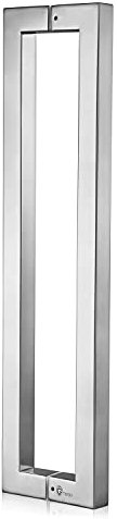 TOGU TG-R3030 Heavy Duty Commercial Grade 300mm/12 inches Square/Rectangle Shape Solid 1.2mm Thick Stainless Steel 304 Push Pull Door Handle, Mirror Chrome/Polished Chrome Finish