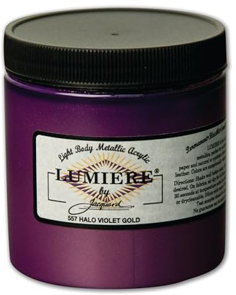 Jacquard Lumiere Fabric Color 8 oz Jar - Halo Violet Gold by Jacquard