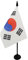 AZ FLAG - Tischflagge Südkorea - 15x10 cm - Koreanische Tischfahne 10 x 15 Cm - Flaggen