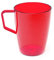 Harfield Translucent Red Beakers Mugs (Pack of 4, 280ml) Lightweight Virtually Unbreakable Polycarbonate Plastic