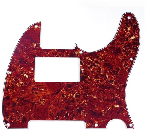 Musiclily Pro 8 Hole TL Guitar Pickguard Humbucker HH 4Ply Vintage Tortoise | for USA/Mexican Made Fender Standard Tele Modern Style