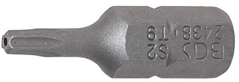 BGS 2438 | Bit | Länge 25 mm | Antrieb Außensechskant 6,3 mm (1/4) | T-Profil (für Torx) mit Bohrung T9