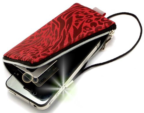 PhoneMate Safari Schutzhülle für Sony Ericsson K330 (mit Schriftzug) Rot