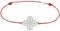 LES POULETTES BIJOUX - Bracelet Lien Argent 925 Fleur de Strass - Classics - Rouge