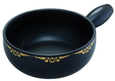 KUHN RIKON 32180 Fondue Käsefondue Caquelon Gold Ornament,Ind. 23cm