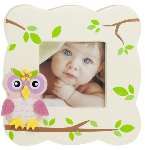 Goldbuch 10604 Bilderrahmen Kleine Eule, Format 7,6 x 7,6 cm, weiß