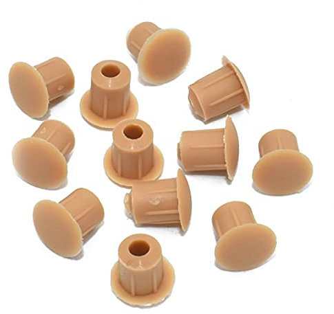 Falcon Workshop Supplies Ltd M5 (5mm) Drill Hole Cover Cap - Blanking Furniture Kitchen Cabinet Shelf (Buff Brown, 25)