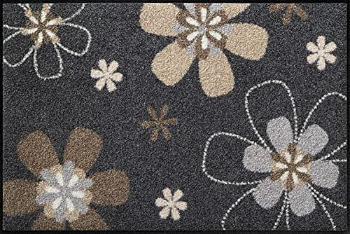 Salonloewe Fußmatte waschbar Florentina 50x75 cm Eingangs-Matte Fussabtreter Blumen Design Sauberlaufmatte