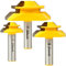 Yonico 15334 45 Degree 3 Bit Lock Miter Router Bit Set 1/2-Inch Shank