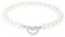 Elli Armband Damen Herz mit Zirkonia Kristalle Muschelkernperle in 925 Sterling Silber