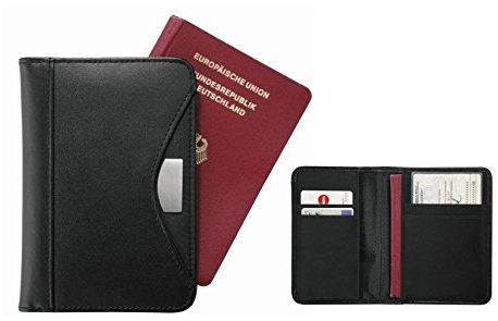 Bull & Bear Reisepasshülle Professional, ca. 14,5 x 10 cm, Lederfaserstoff