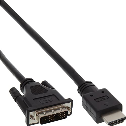 InLine 17661E HDMI-DVI Adapterkabel, HDMI Stecker auf DVI 18+1 Stecker, 1m