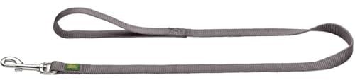 HUNTER Hundeführleine, Nylon, mit Handschlaufe, witterungsbeständig und pflegeleicht, 2.0 x 100 cm, grau