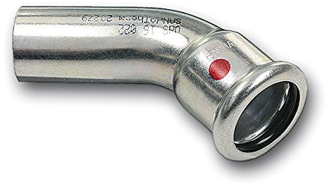 SANHA 24040 Therm Bogen 45 Grad eine Muffe 22 mm, 10 Stück